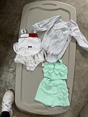 Light Blue Knit Baby Cardigan Onesie - Kids Accessories